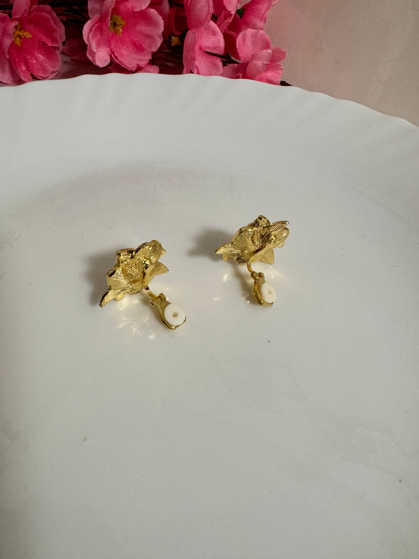 Korean Flower Soft Earrings – Elegant Lightweight Floral Jewelry for Women