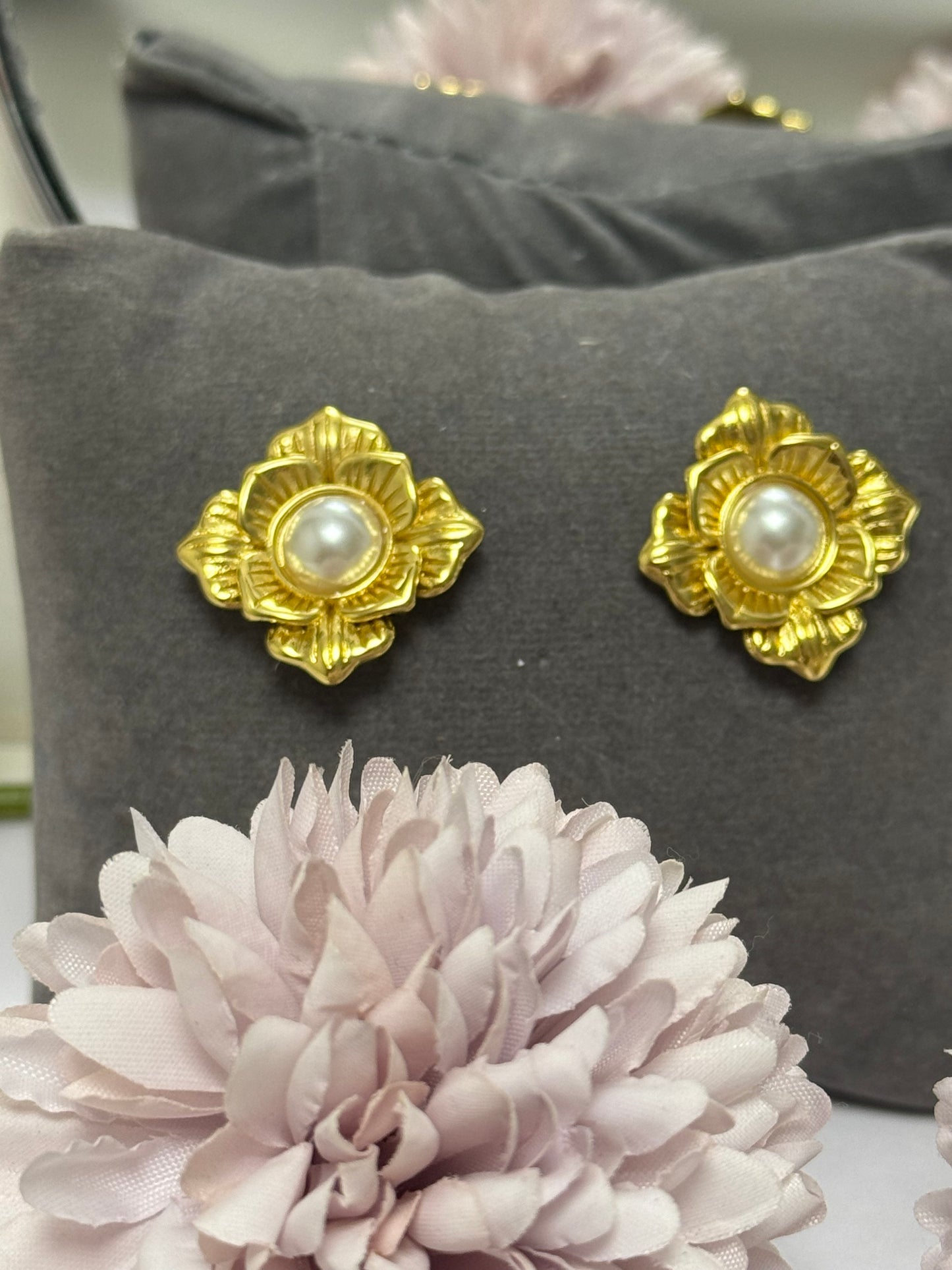 Sunflower Pearl Studs