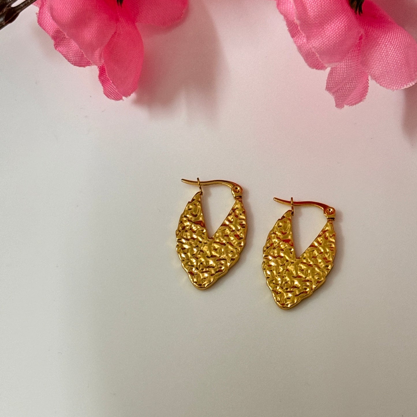 Golden Anti Tarnish Hoops