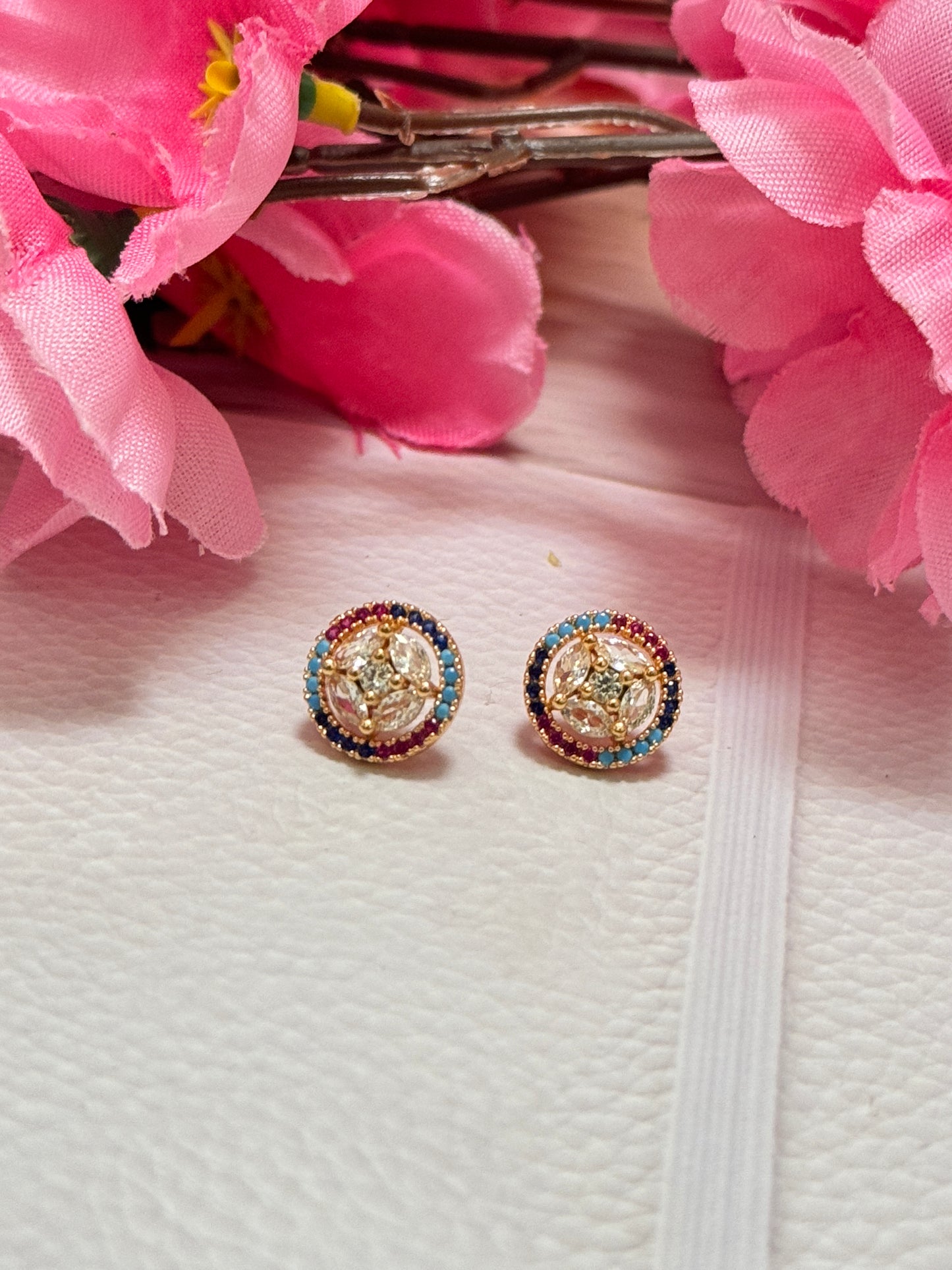Multicolor Diamond Studs