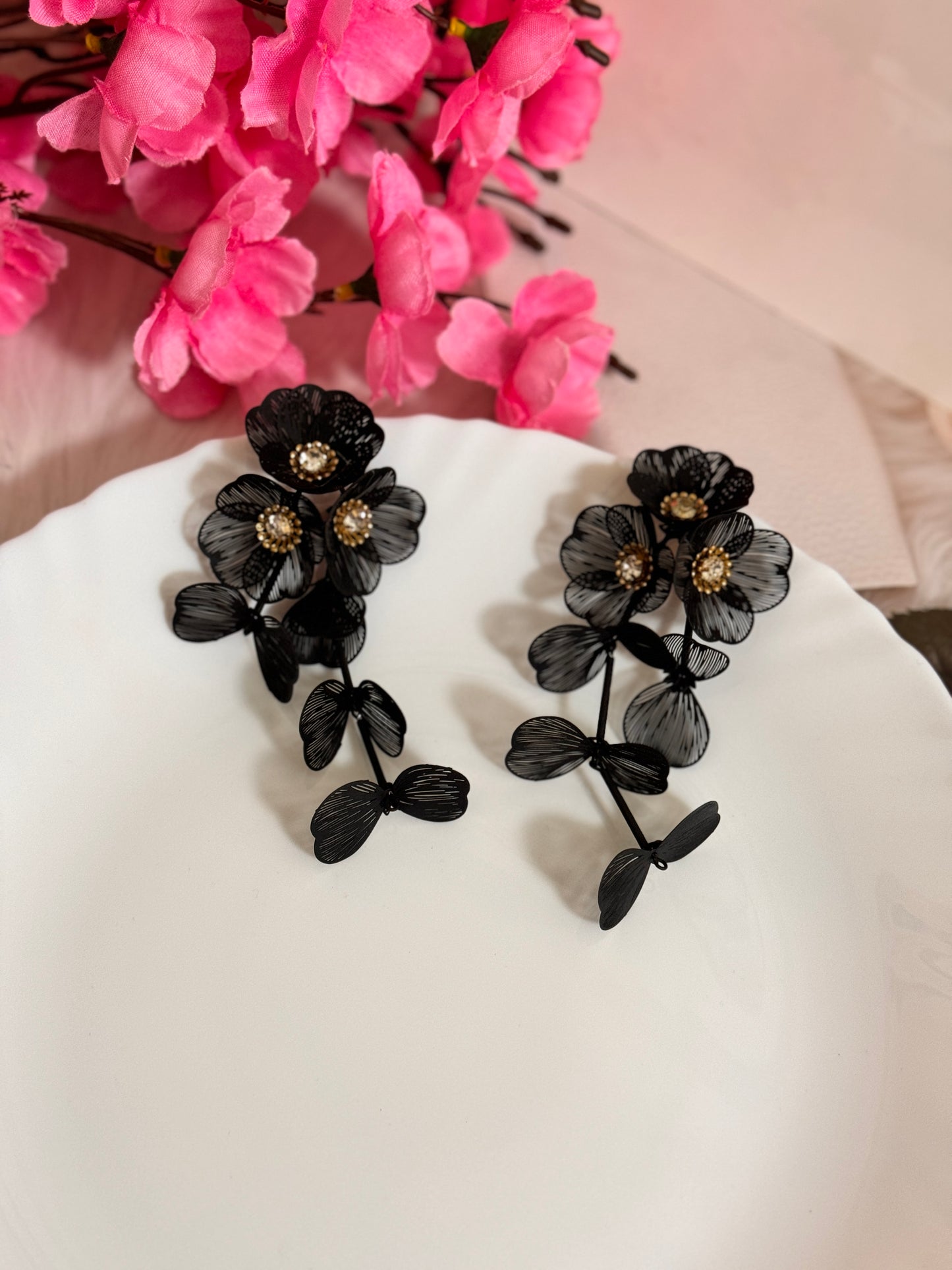 Night Blossom cocktail Statement Earrings