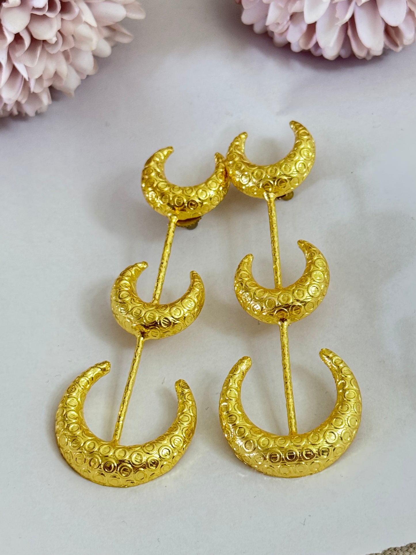 Gold plated HalfMoon Hangings