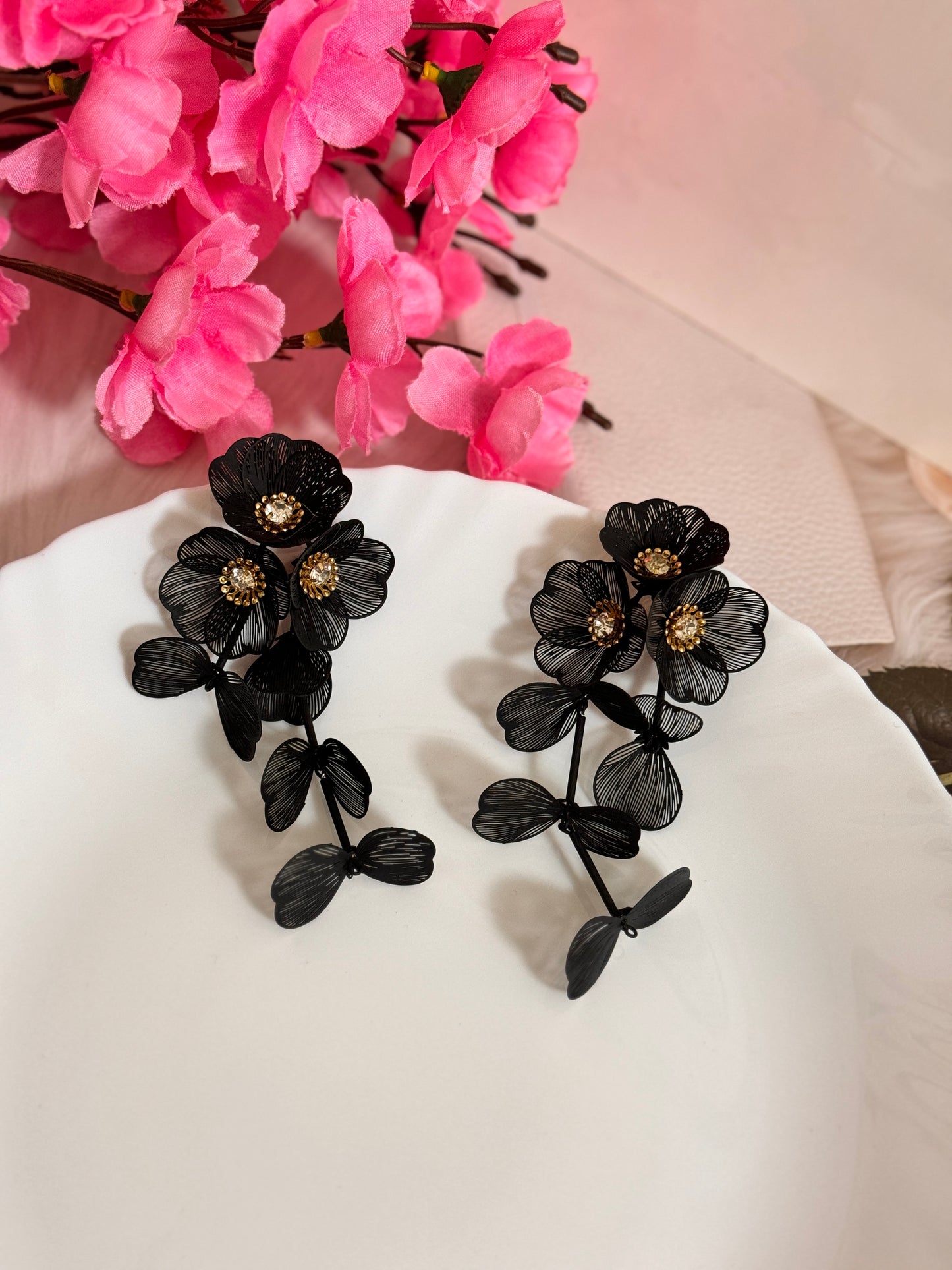 Night Blossom cocktail Statement Earrings