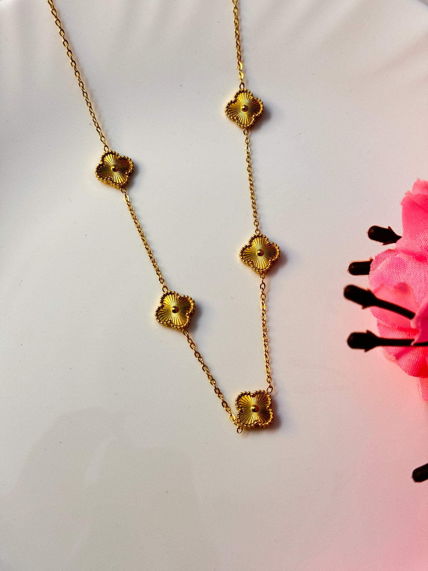 All Golden Clover Necklace