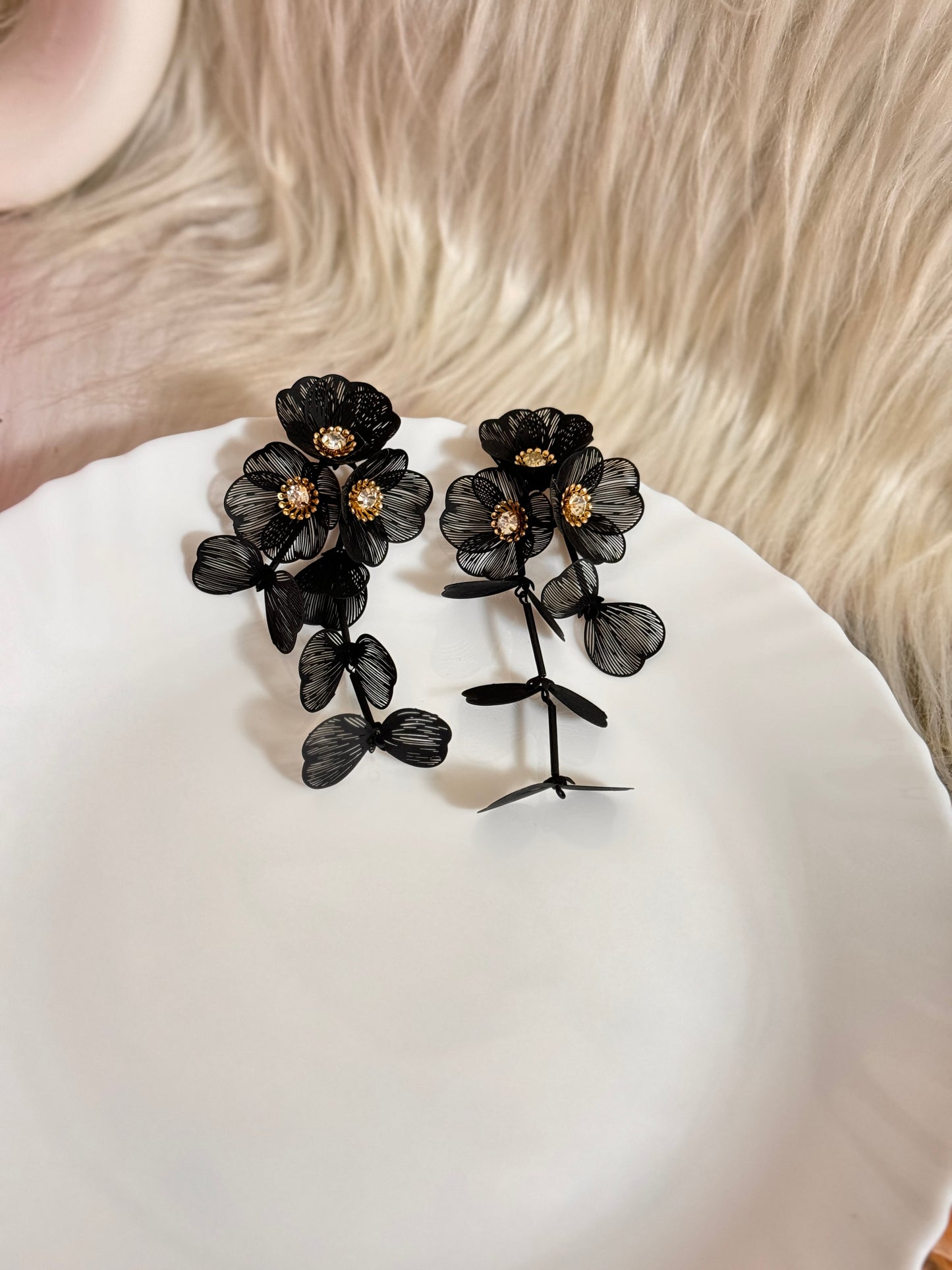 Night Blossom cocktail Statement Earrings