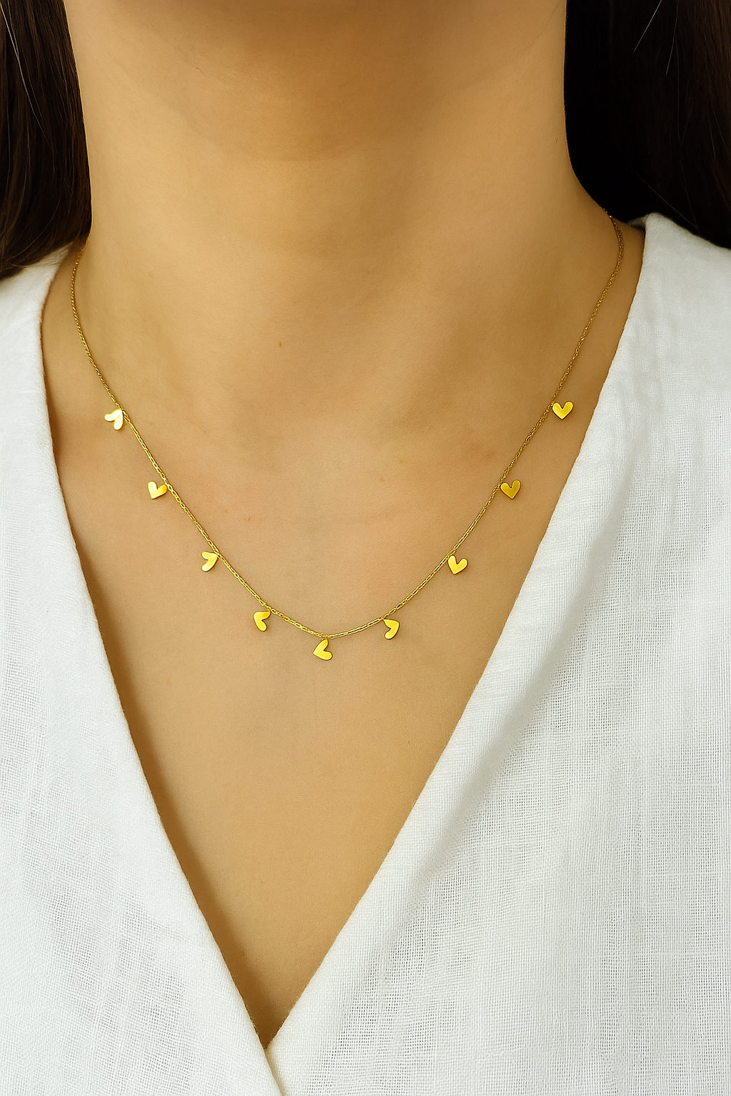 Elegant Minimal Heart Necklace – Simple Gold Pendant for Girls & Women