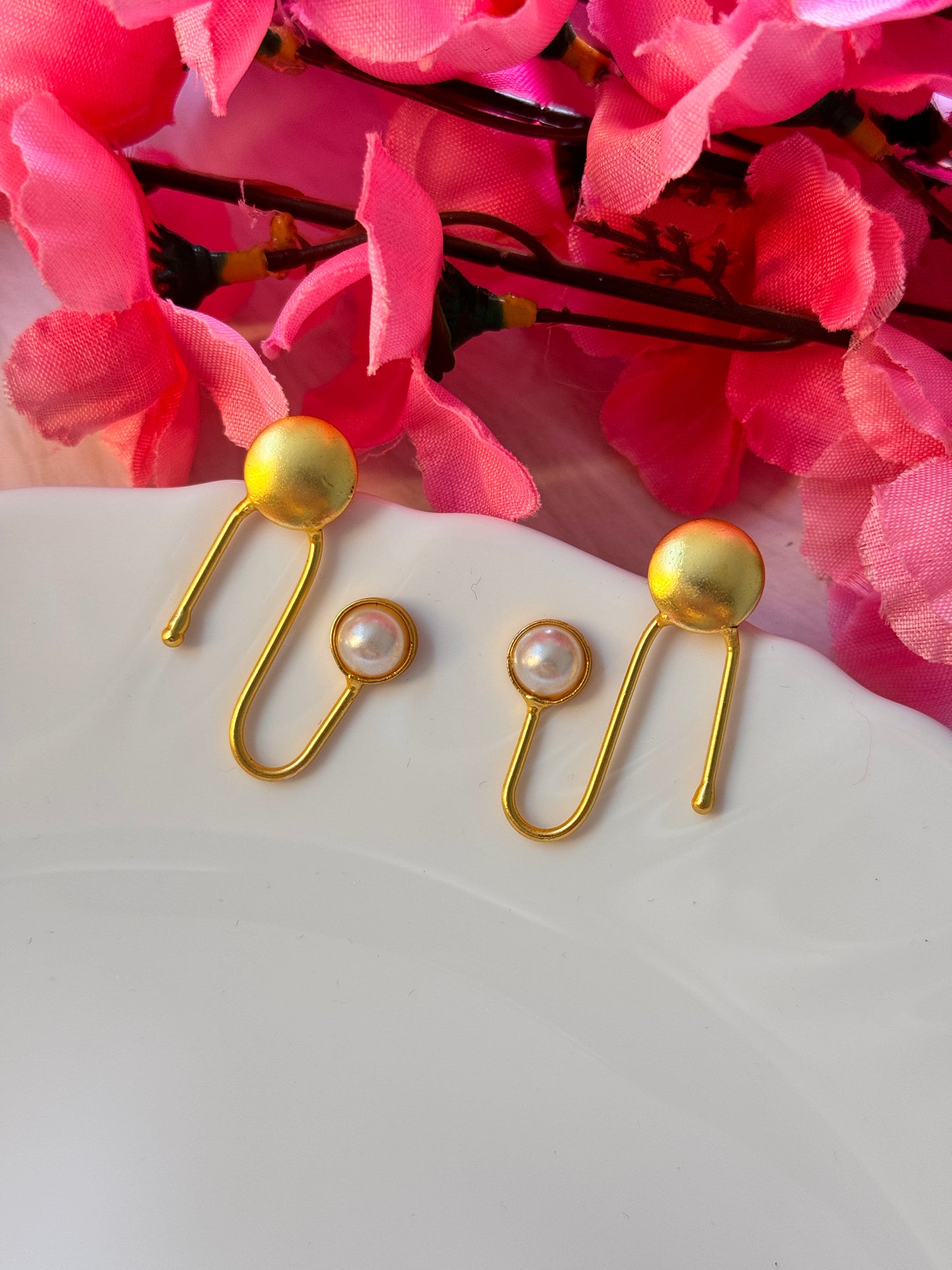 Gold Plated Pearl Studs