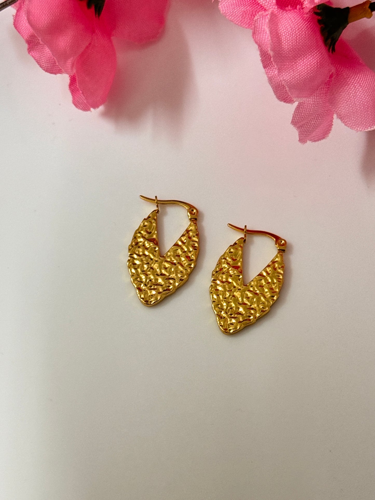 Golden Anti Tarnish Hoops