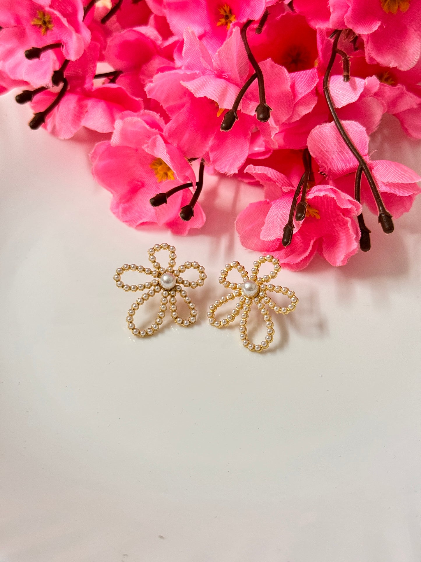 Pearl Flower Earrings