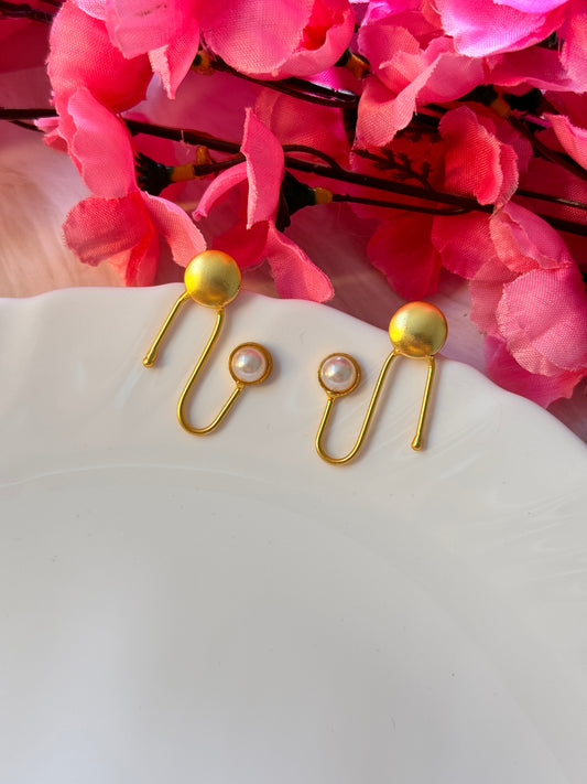Gold Plated Pearl Studs