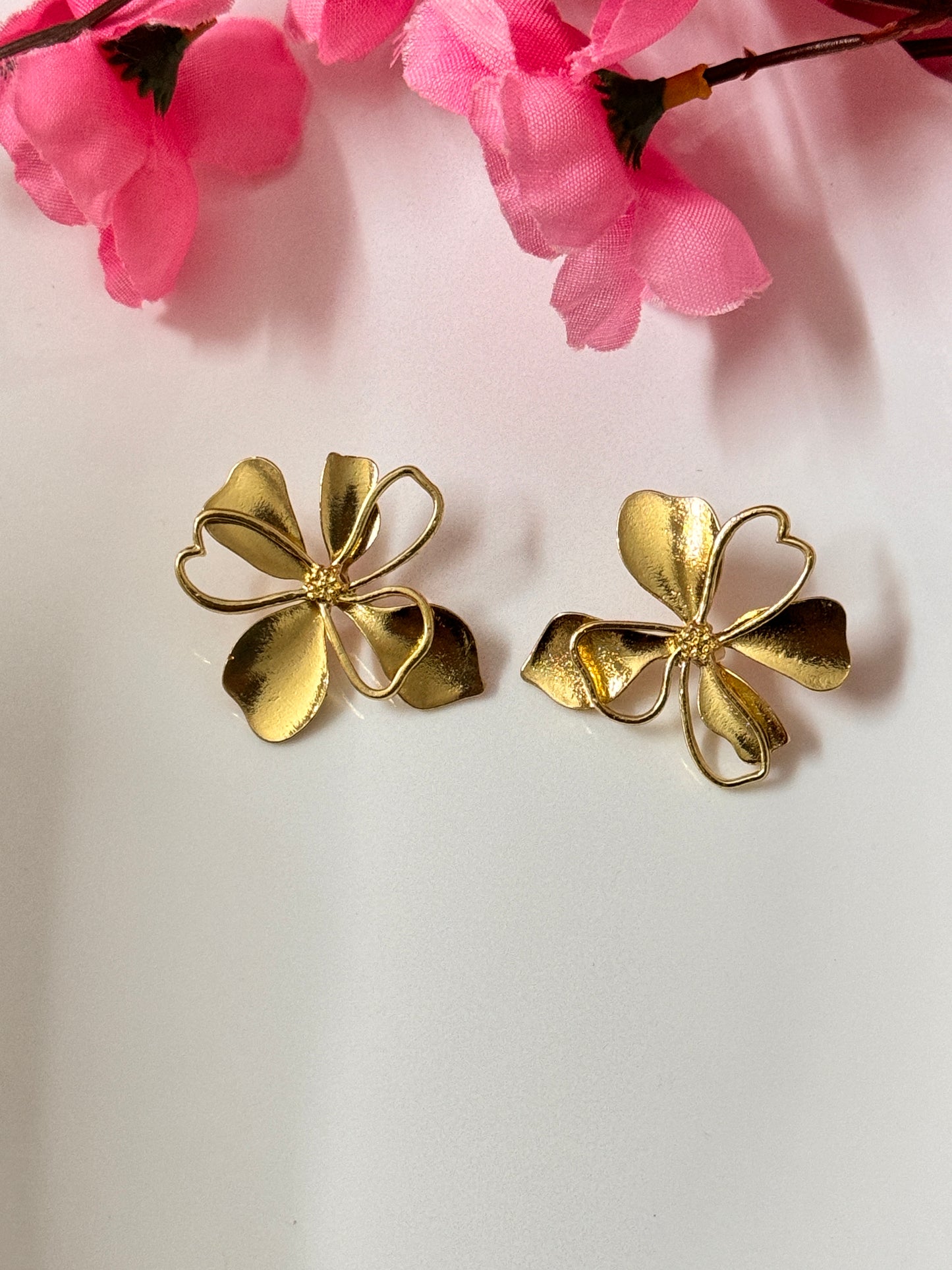 Golden Flower Earrings