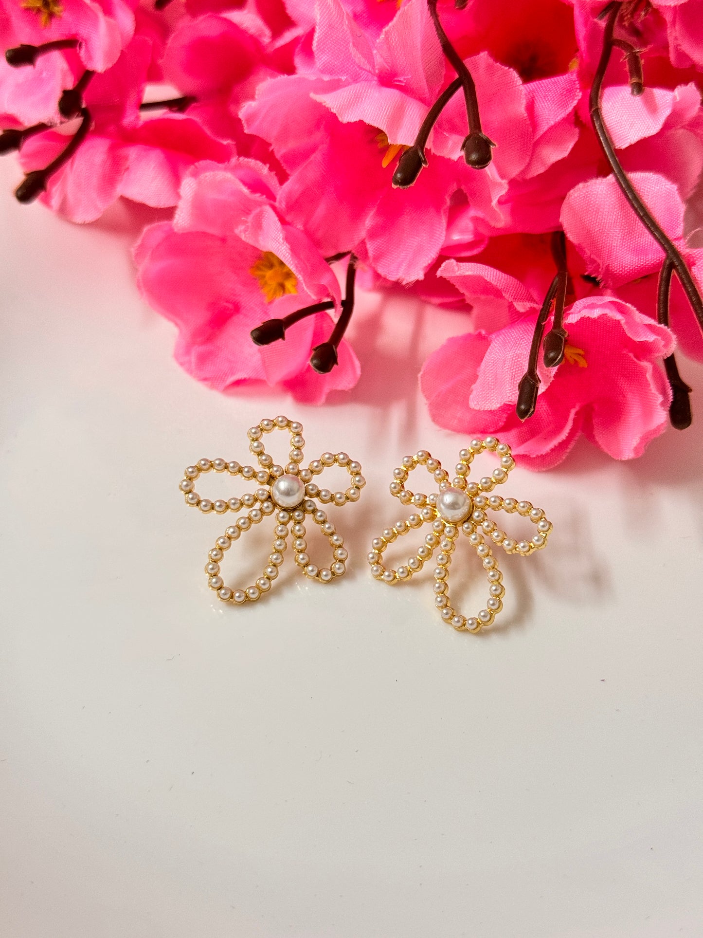 Pearl Flower Earrings