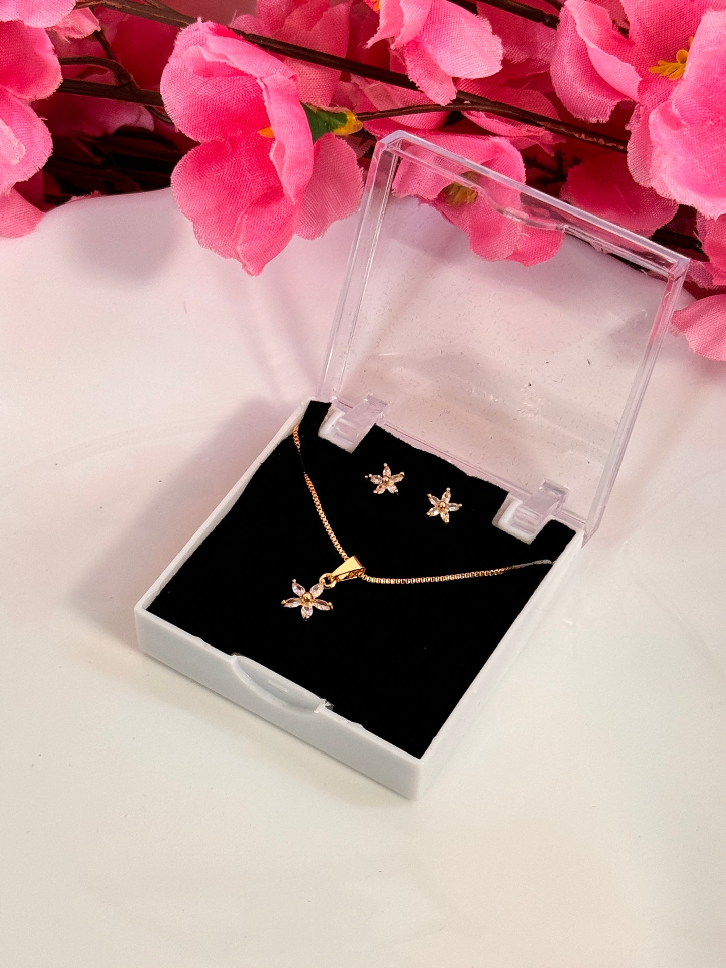Minimalist Chain & Earrings Combo