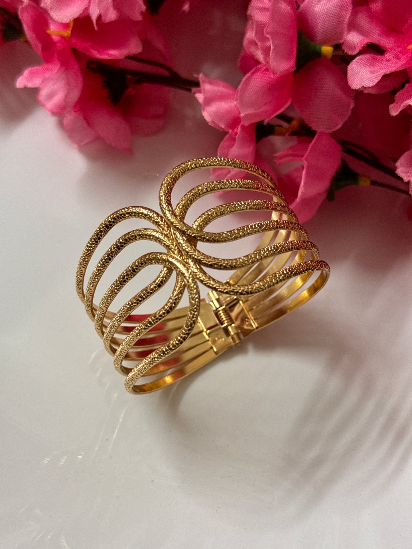 Gold Quirky Hand Cuff