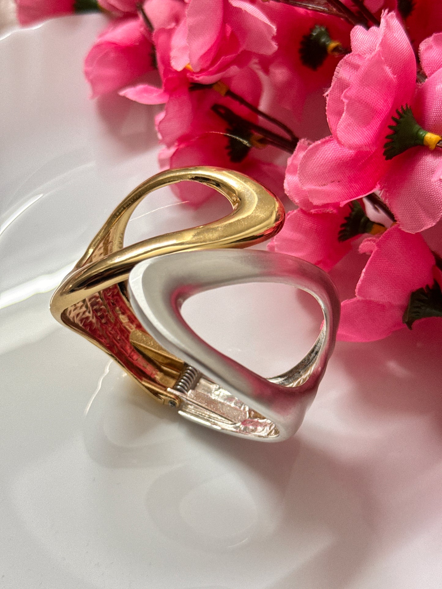Mixed Metal open cuff Bracelet