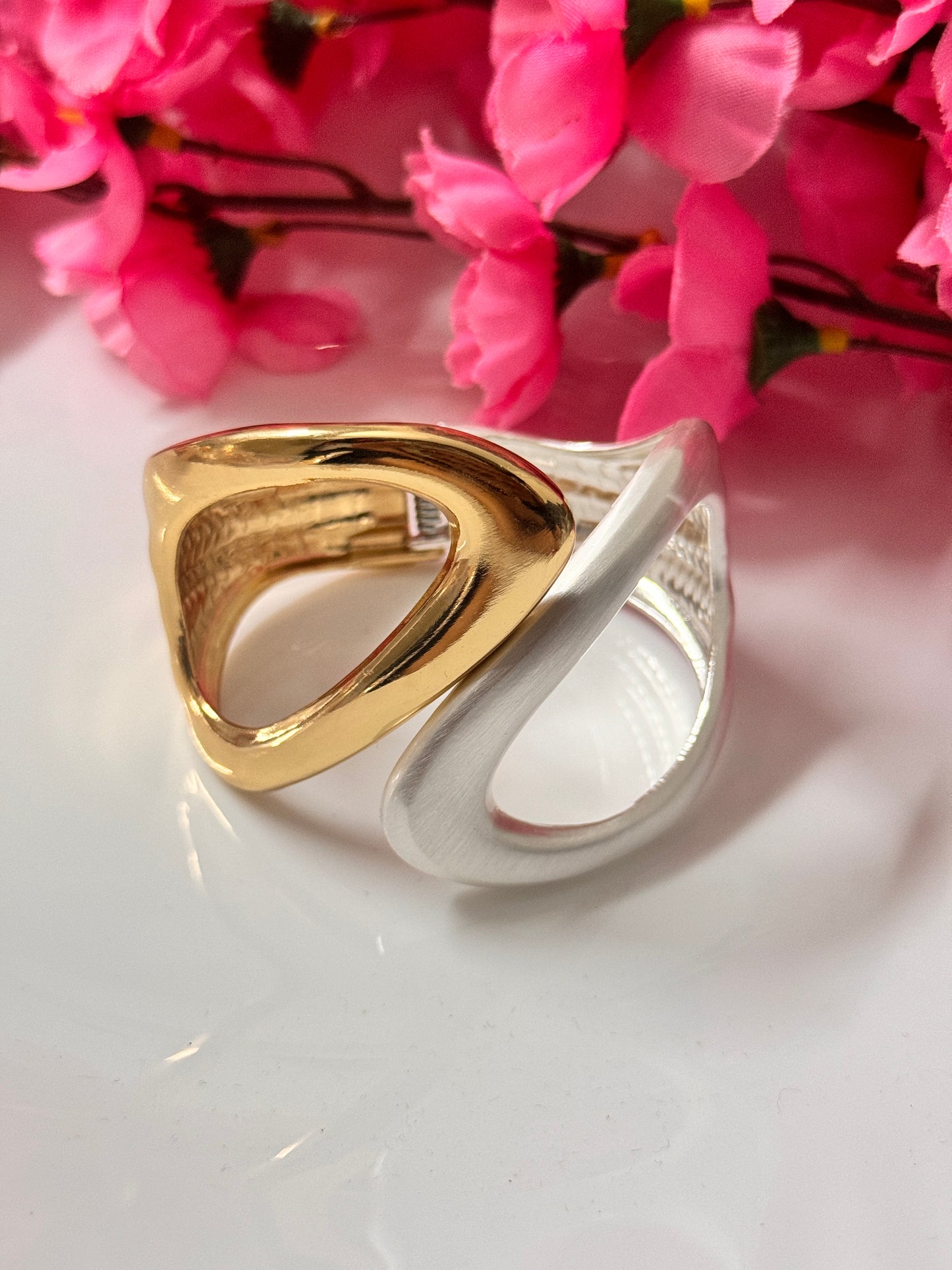 Mixed Metal open cuff Bracelet