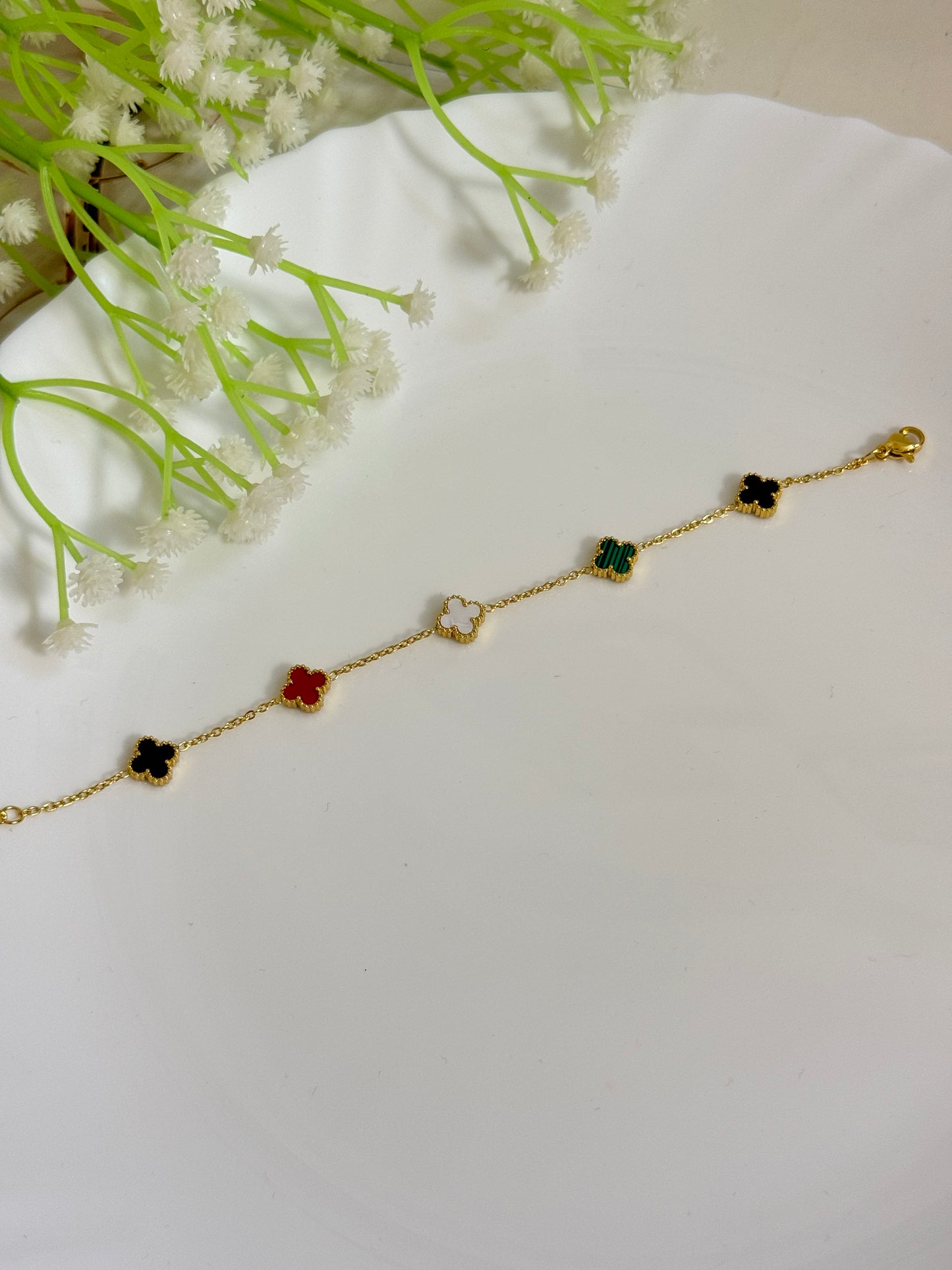 Multi Color Clover Bracelet