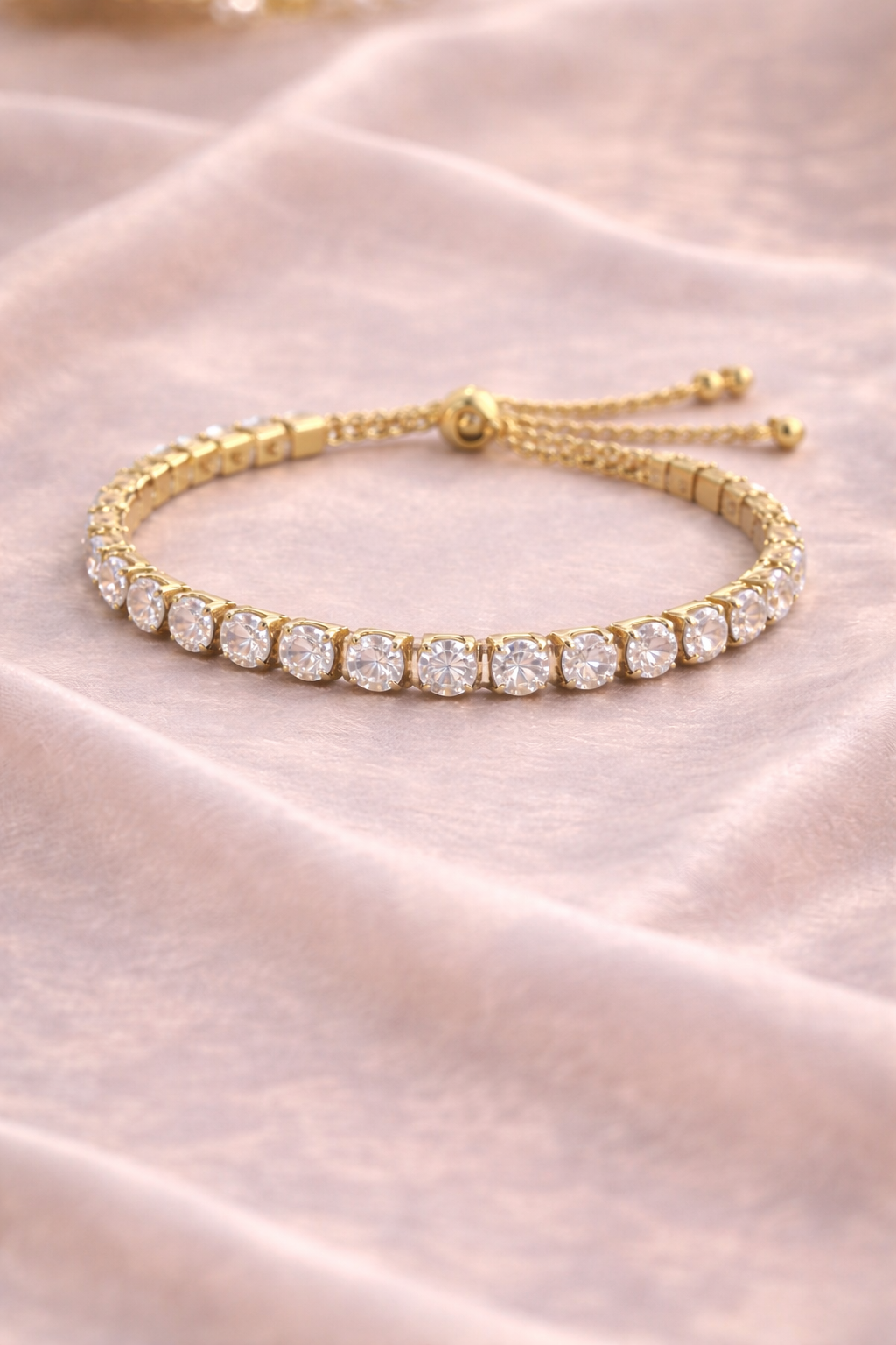 Adjustable Diamond Tennis Bracelet