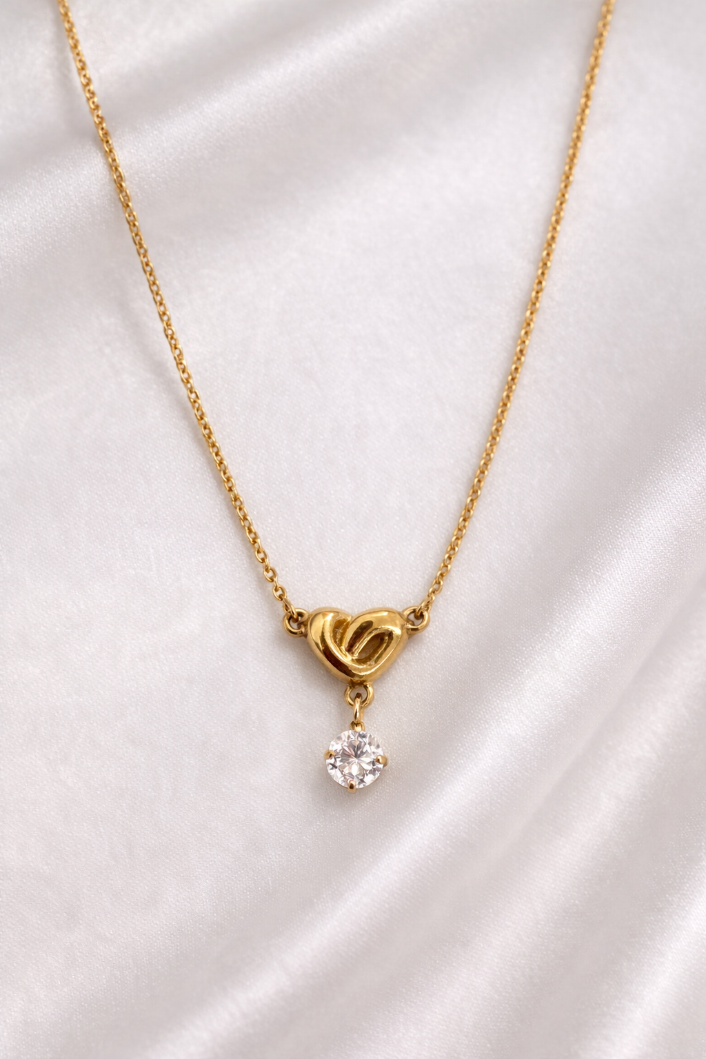 Gold Heart Pendant Necklace