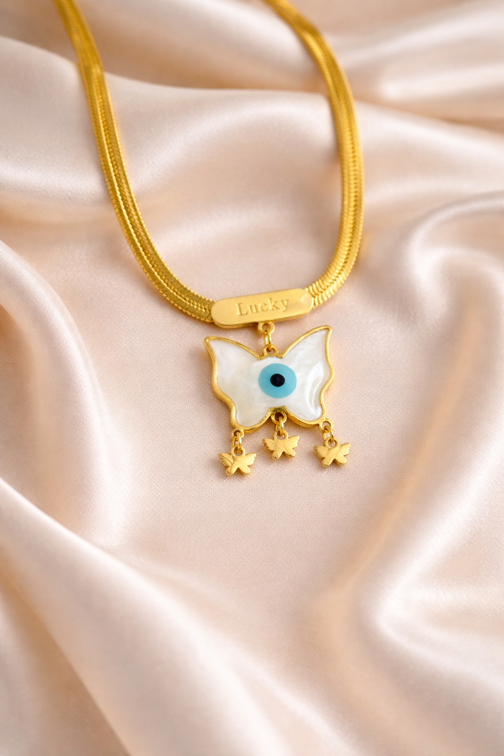 Lucky Evil Eye Butterfly Necklace