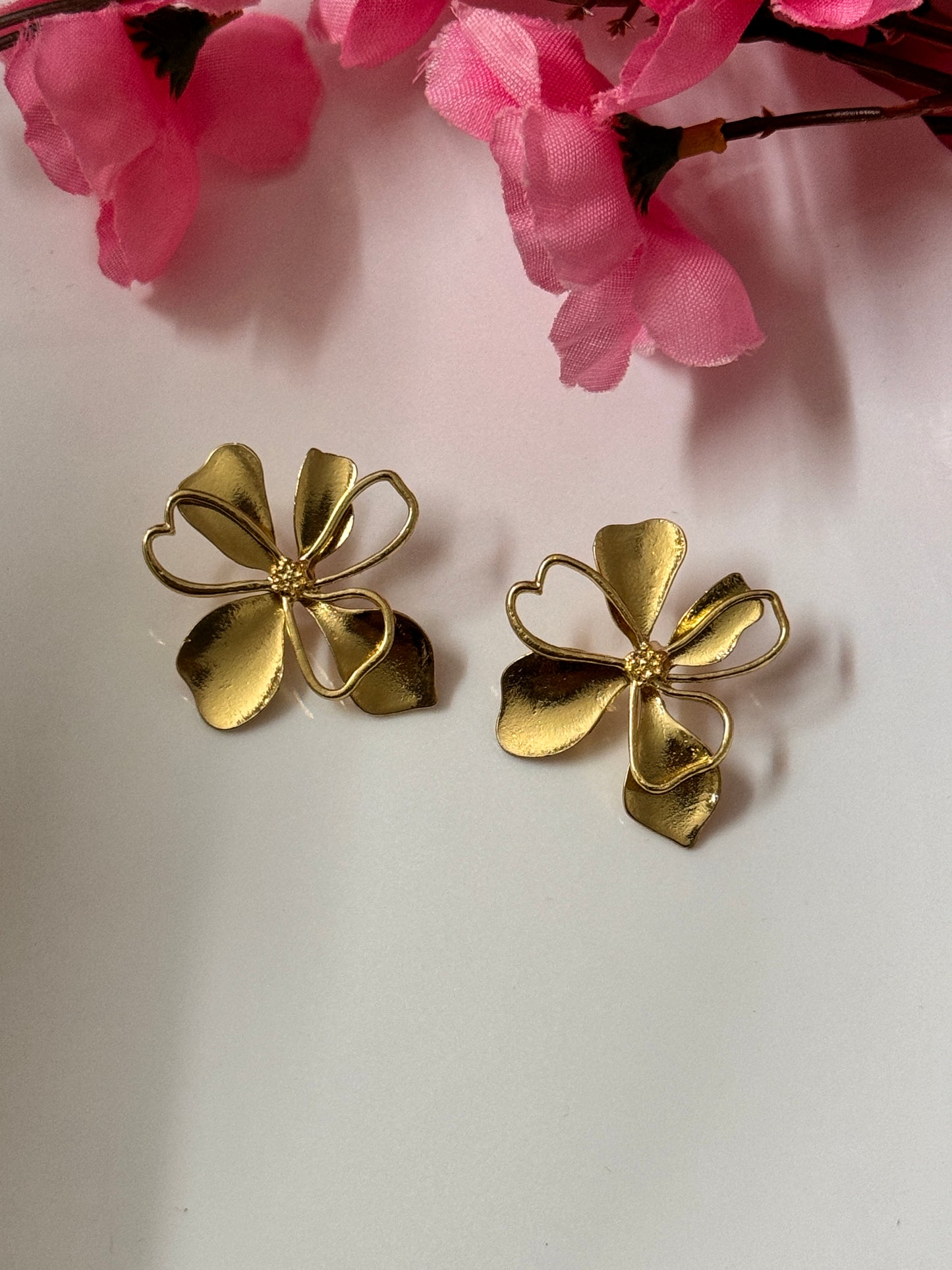 Golden Flower Earrings
