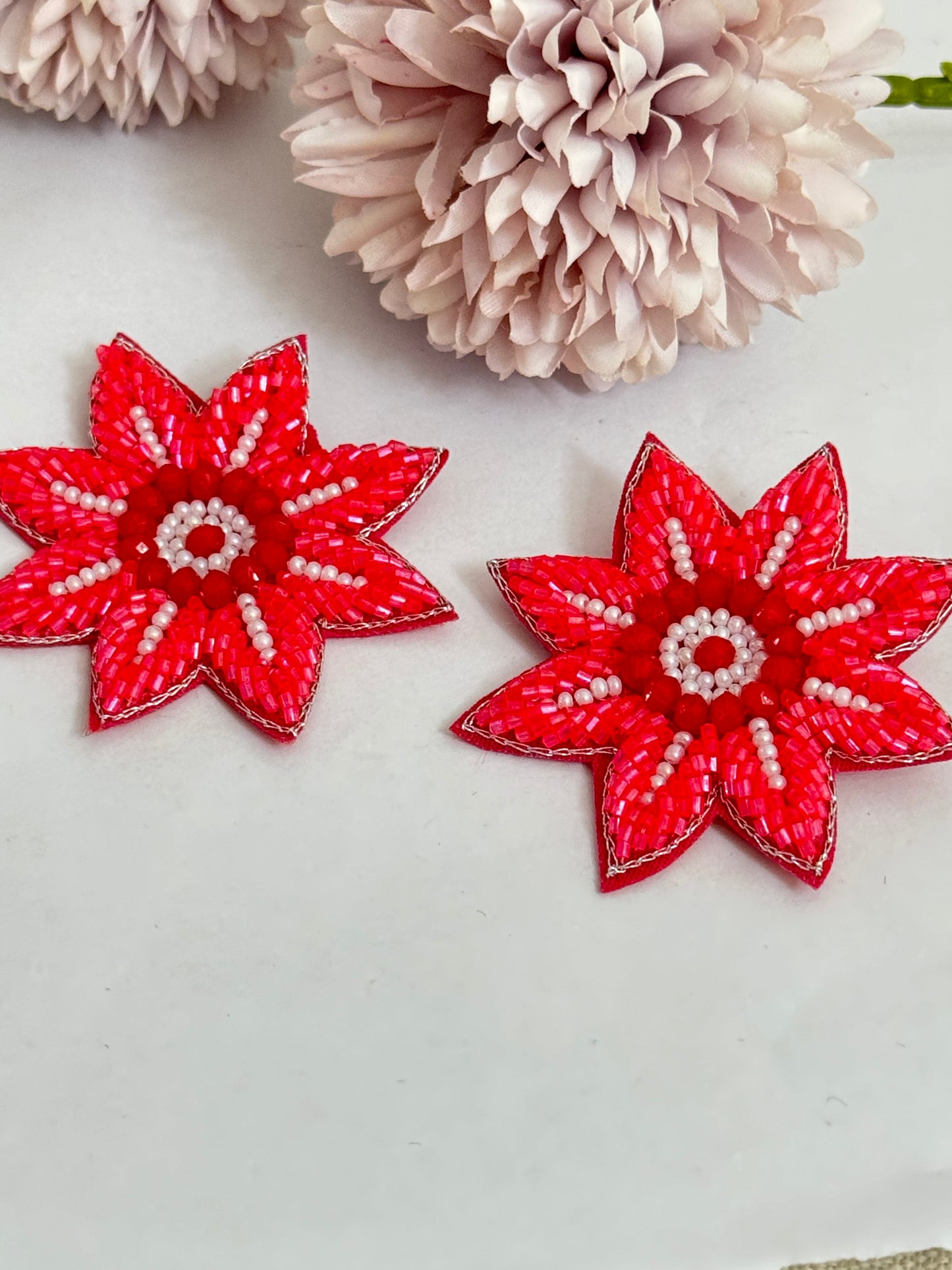Handmade Beads Flower Studs