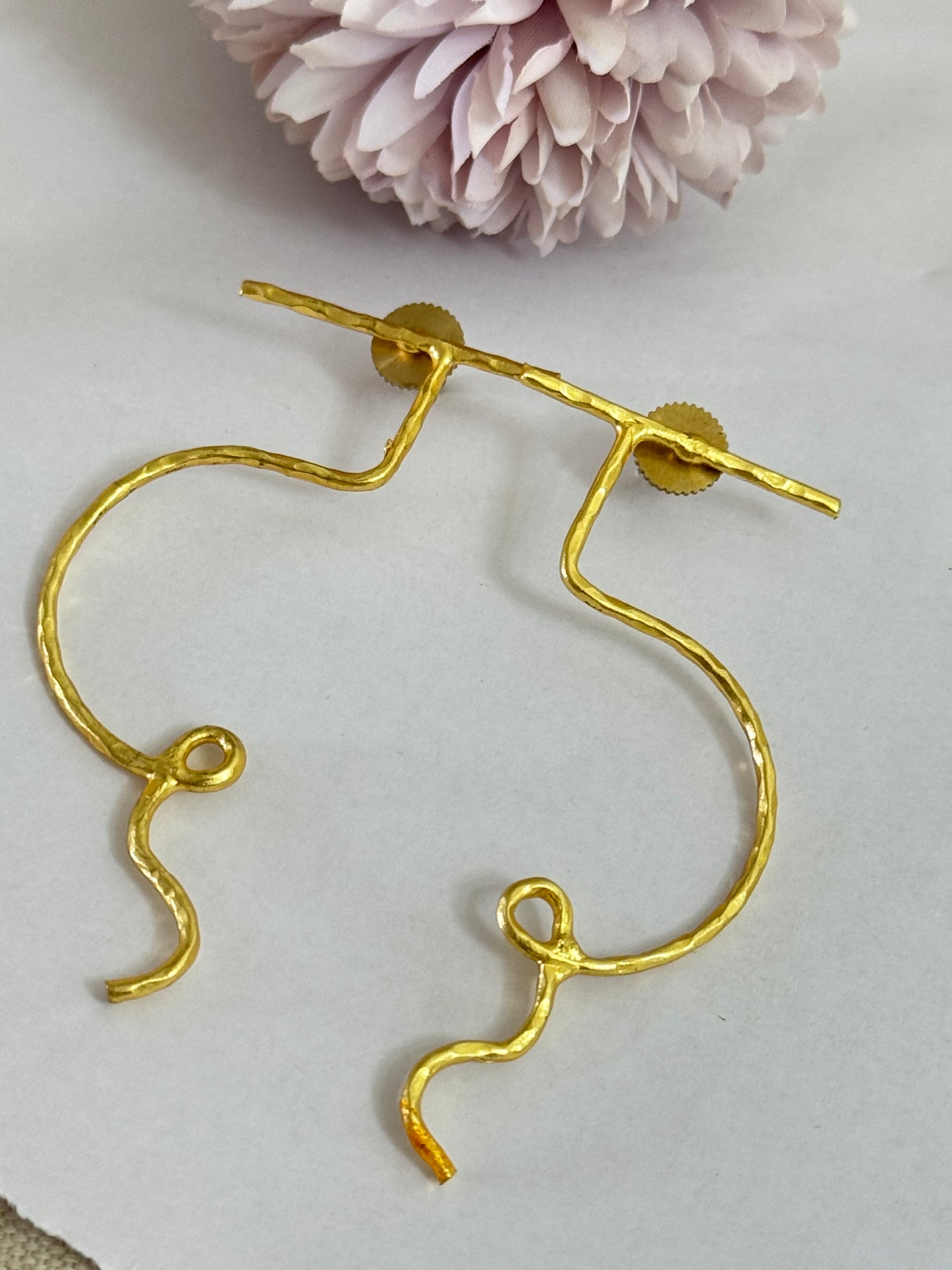 Gold Plated Alphabet Earrings