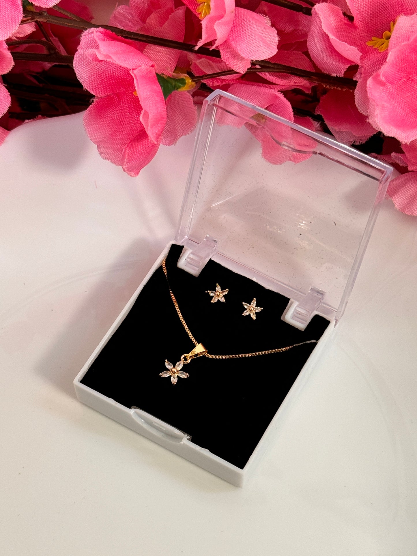 Minimalist Chain & Earrings Combo