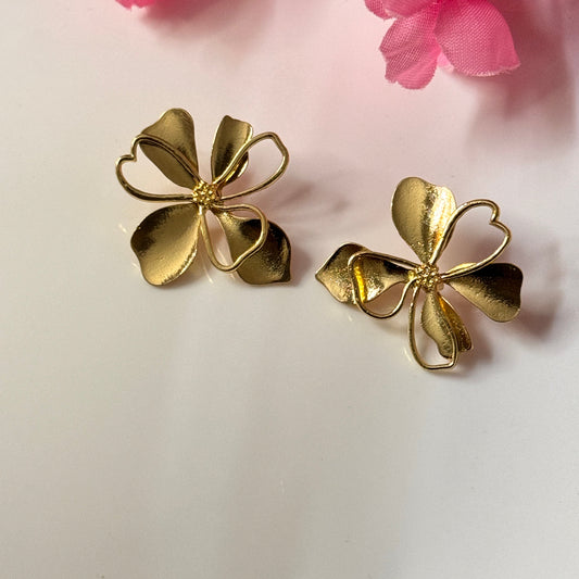 Golden Flower Earrings