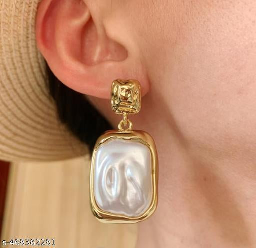 Gemora Baroque Molten Pearl Earrings