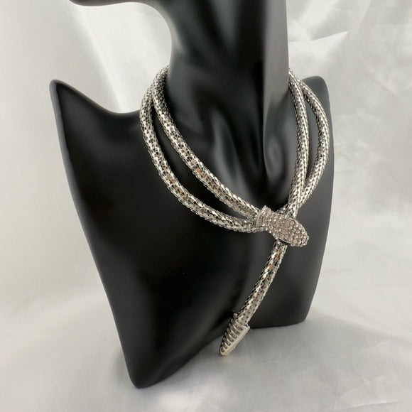 Gold Snake Chain Necklace for Women – Adjustable Wrap Serpent Choker | Party, Fashion & Statement Jewelry