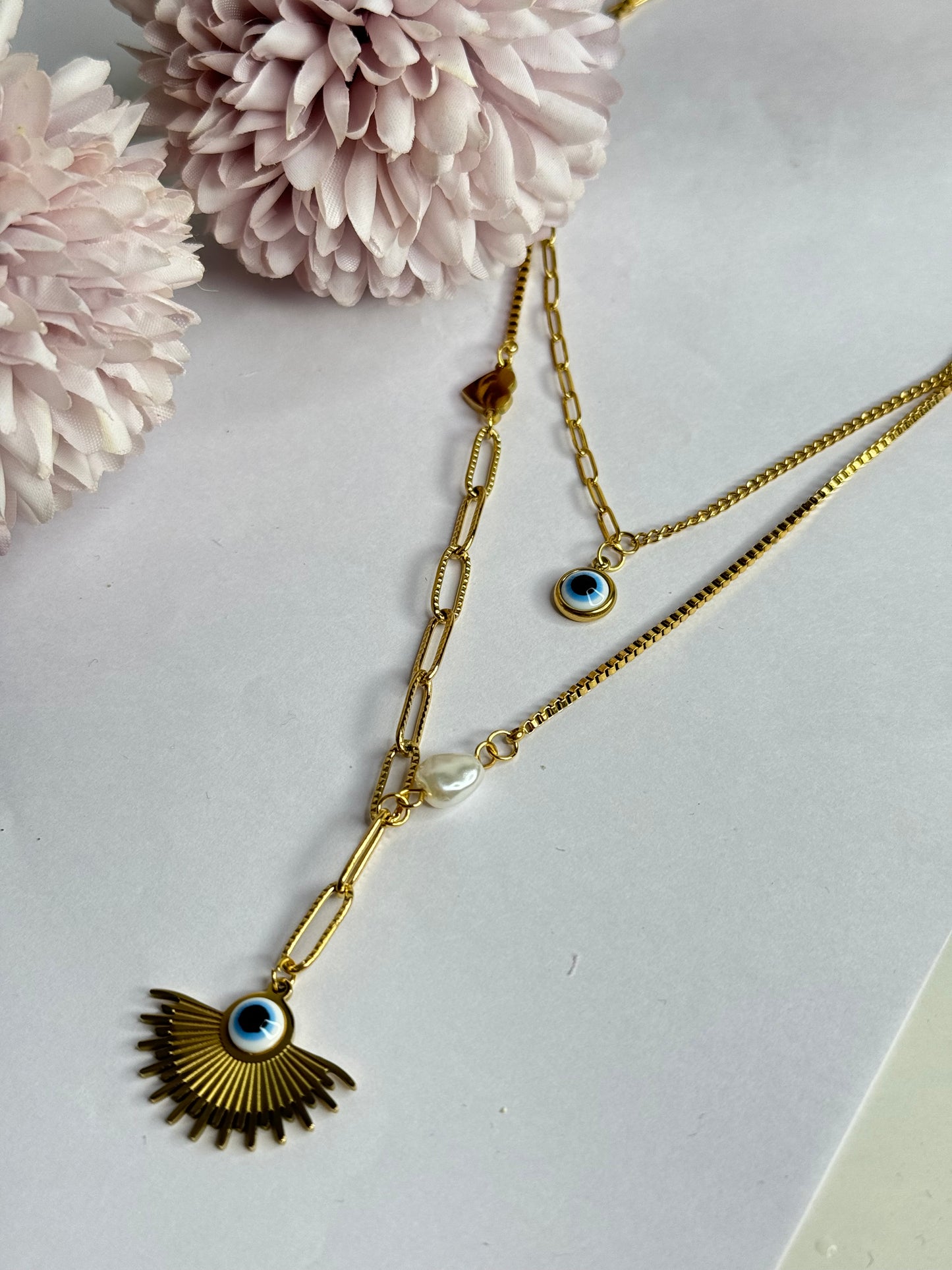 Evil Eye Double Layer Chain