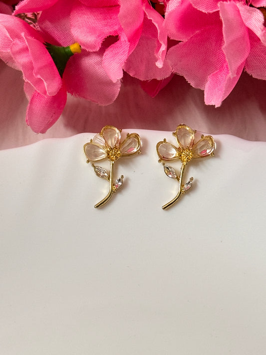 Crystal Flower Earrings