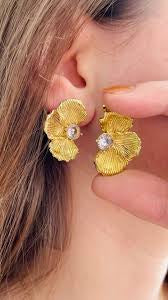 Golden Leaf Studs