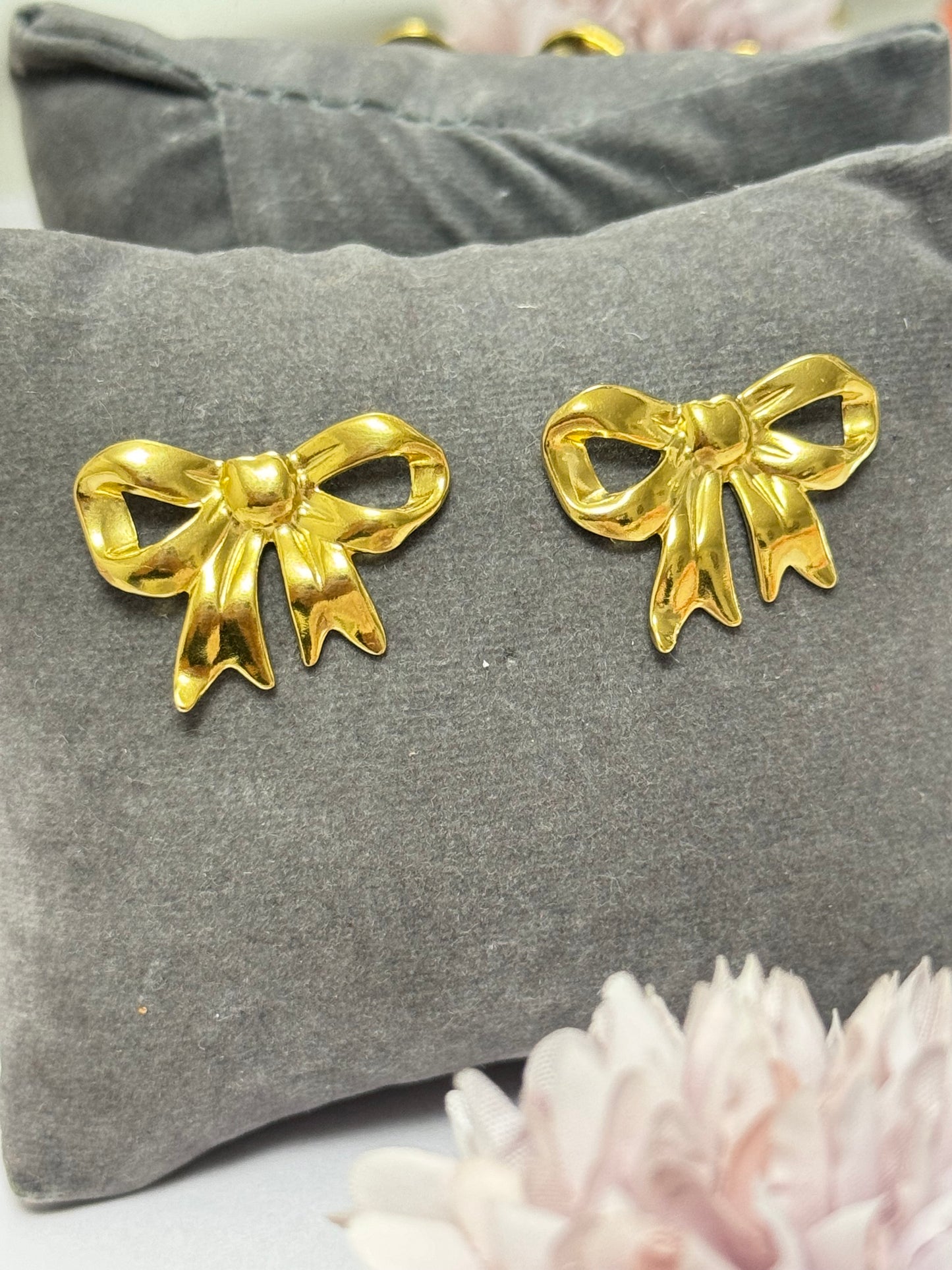 Golden Bow Earrings