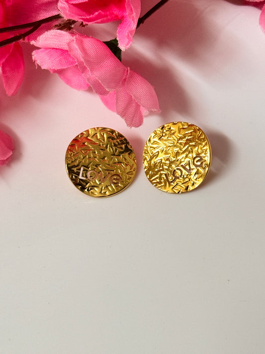 Pure Gold Love Studs