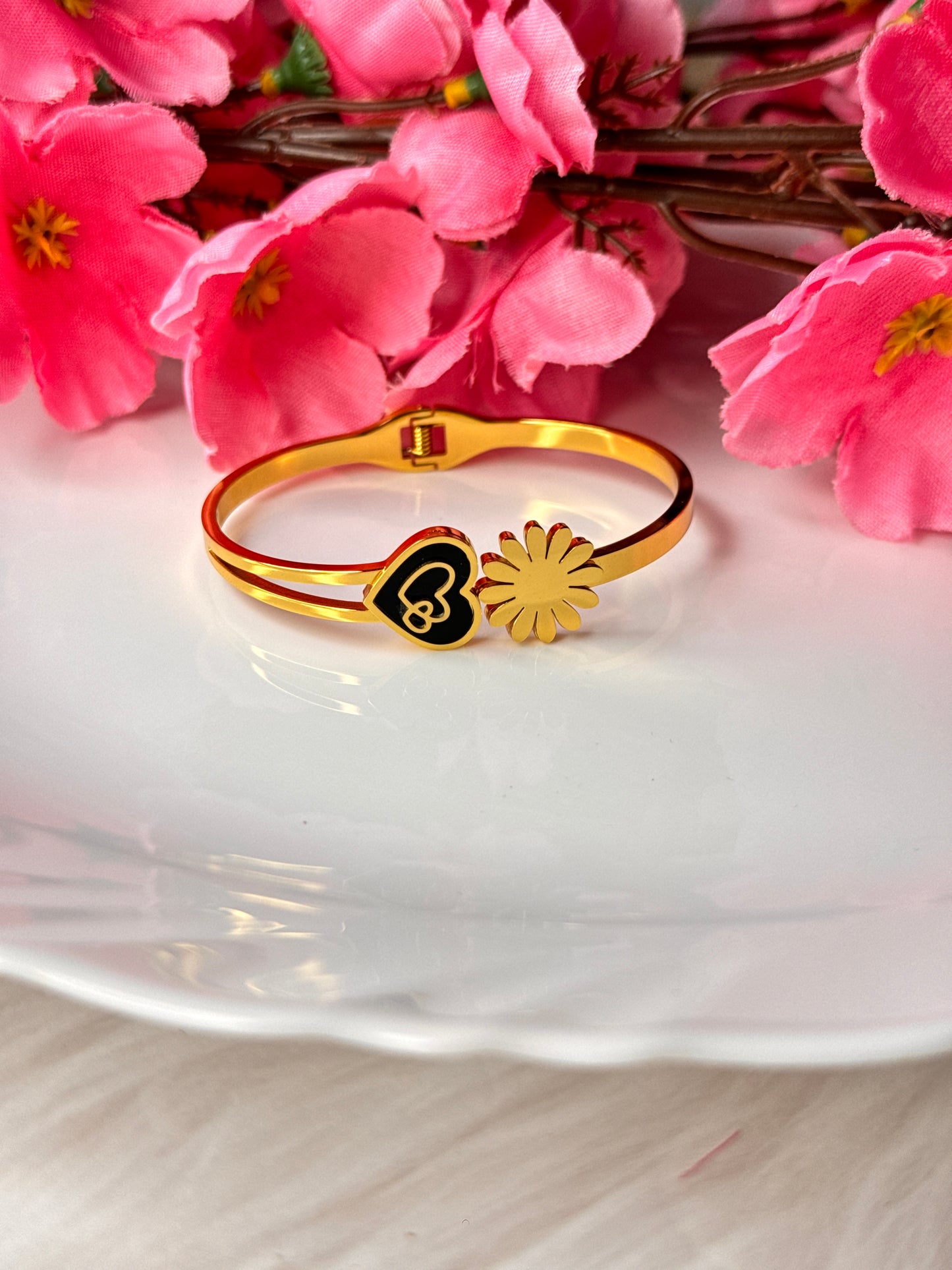 Floral Heart Bracelet