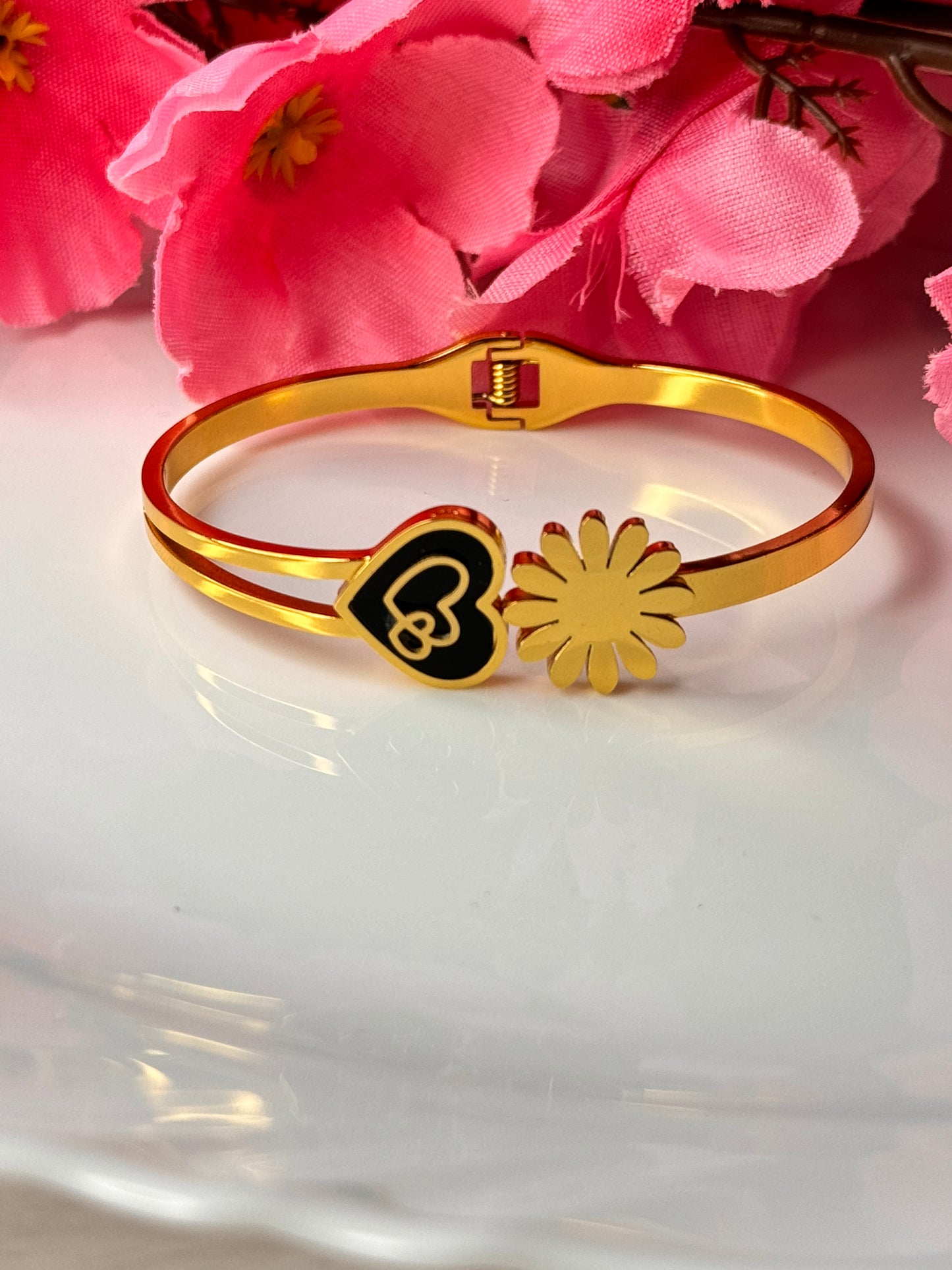 Floral Heart Bracelet