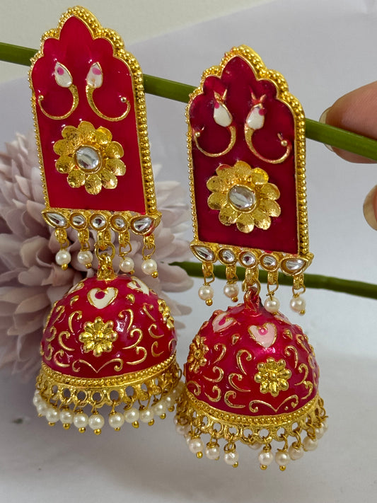 Meenkaari Jaipuri Jhumka