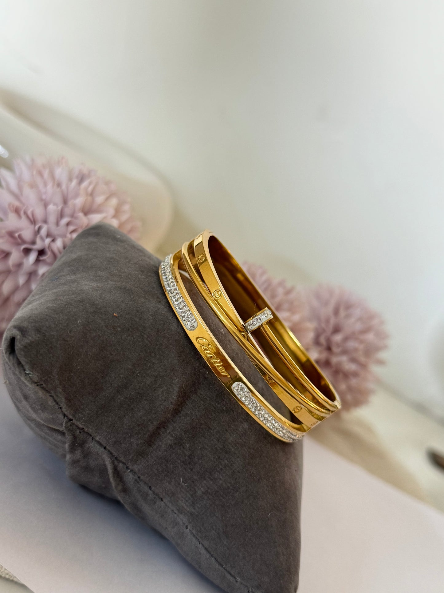 Chunky Cartier Golden Bracelet