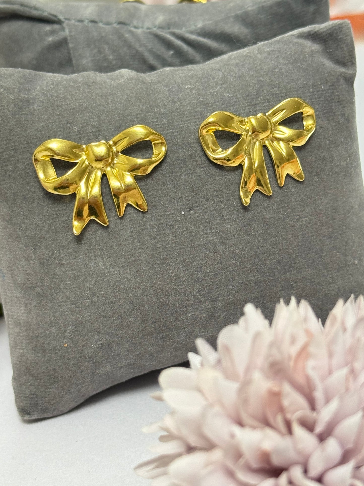 Golden Bow Earrings