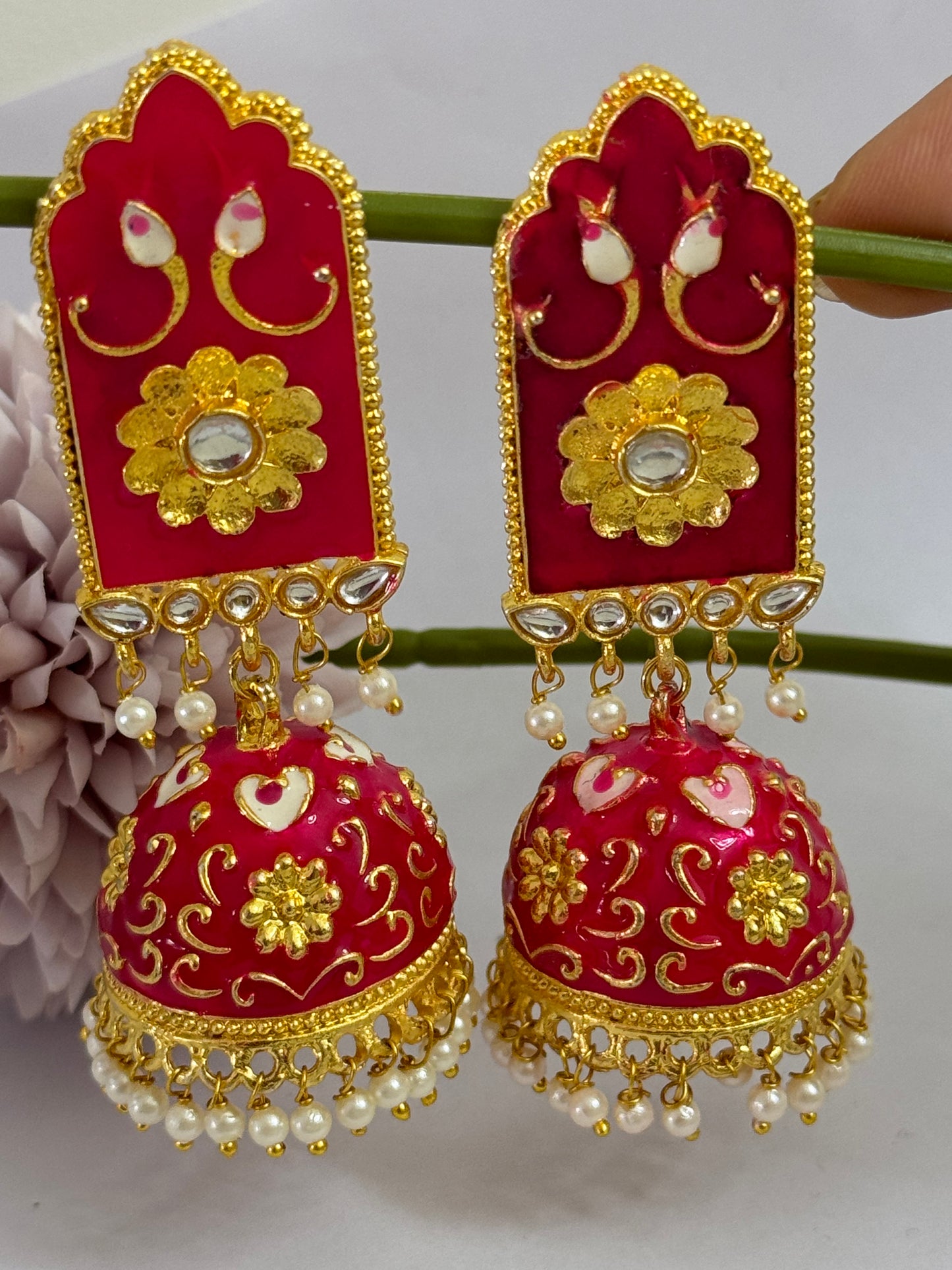 Meenkaari Jaipuri Jhumka