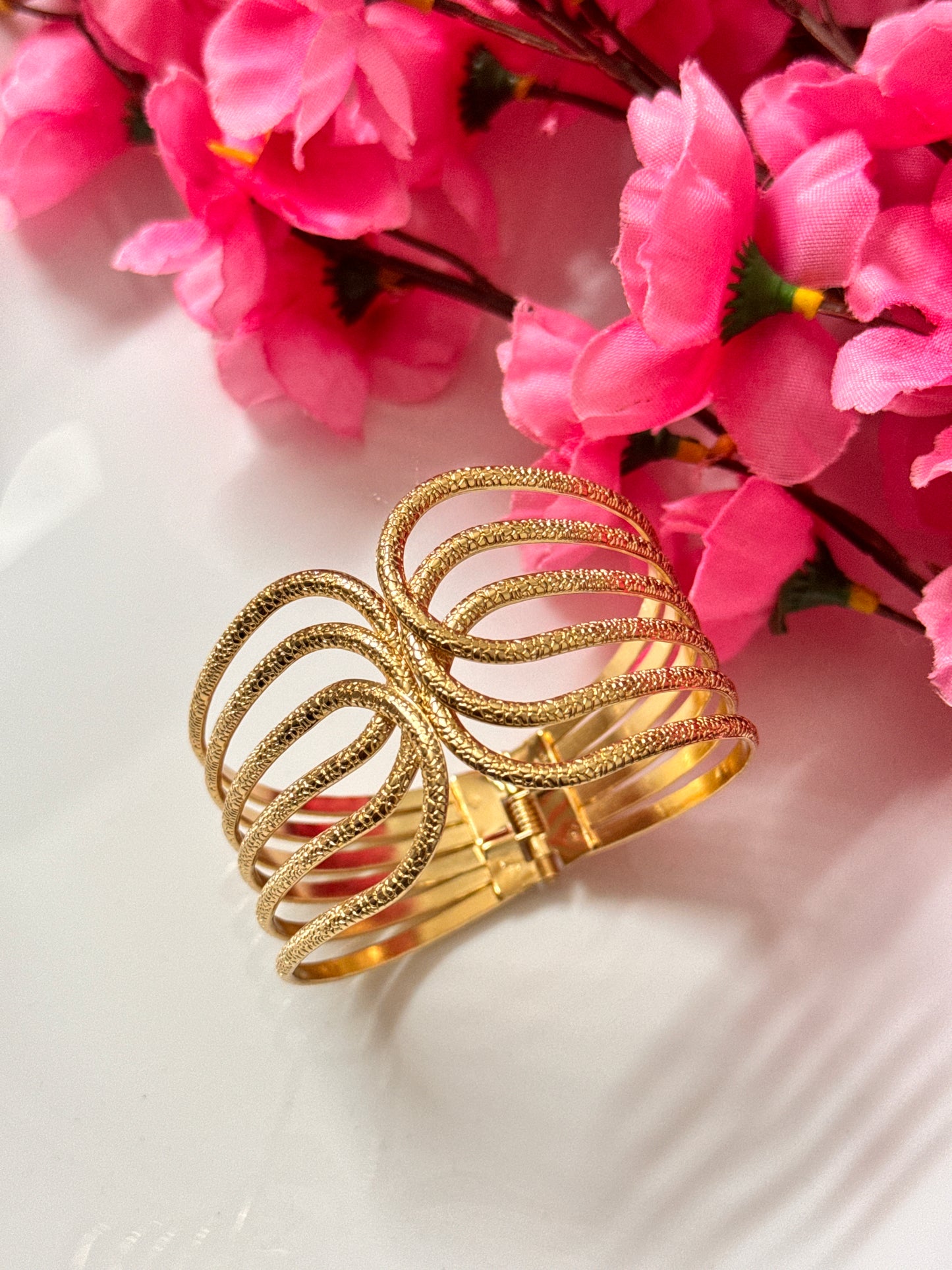 Gold Quirky Hand Cuff