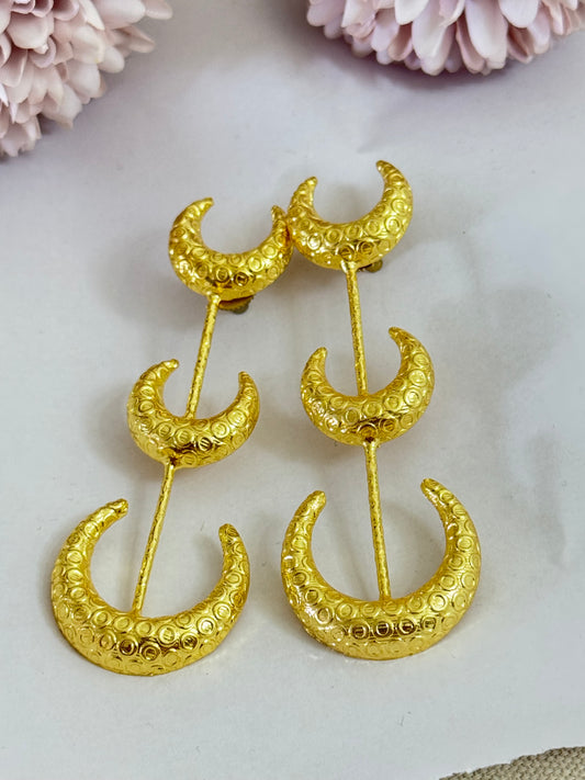 Gold plated HalfMoon  Hangings