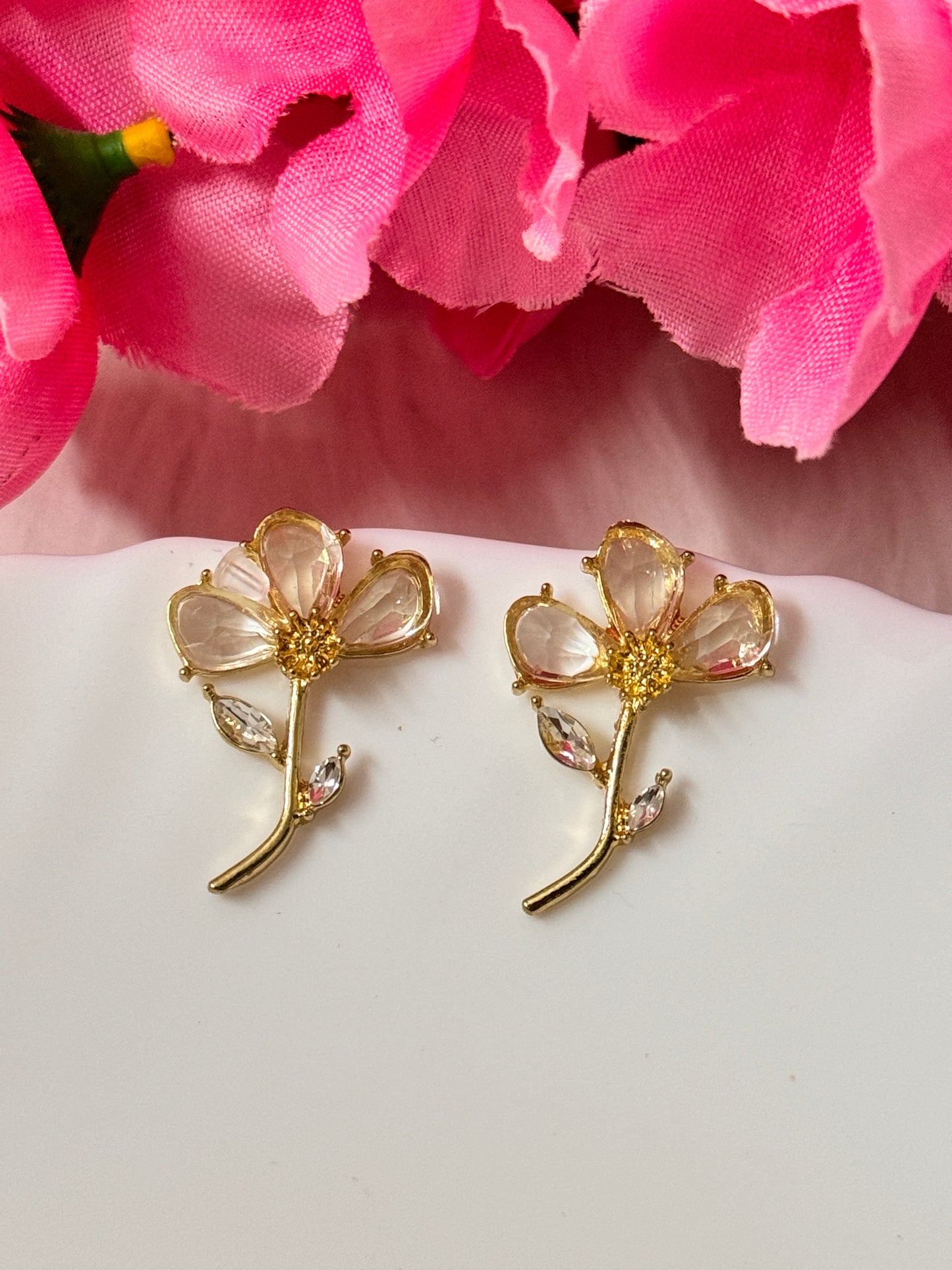 Crystal Flower Earrings