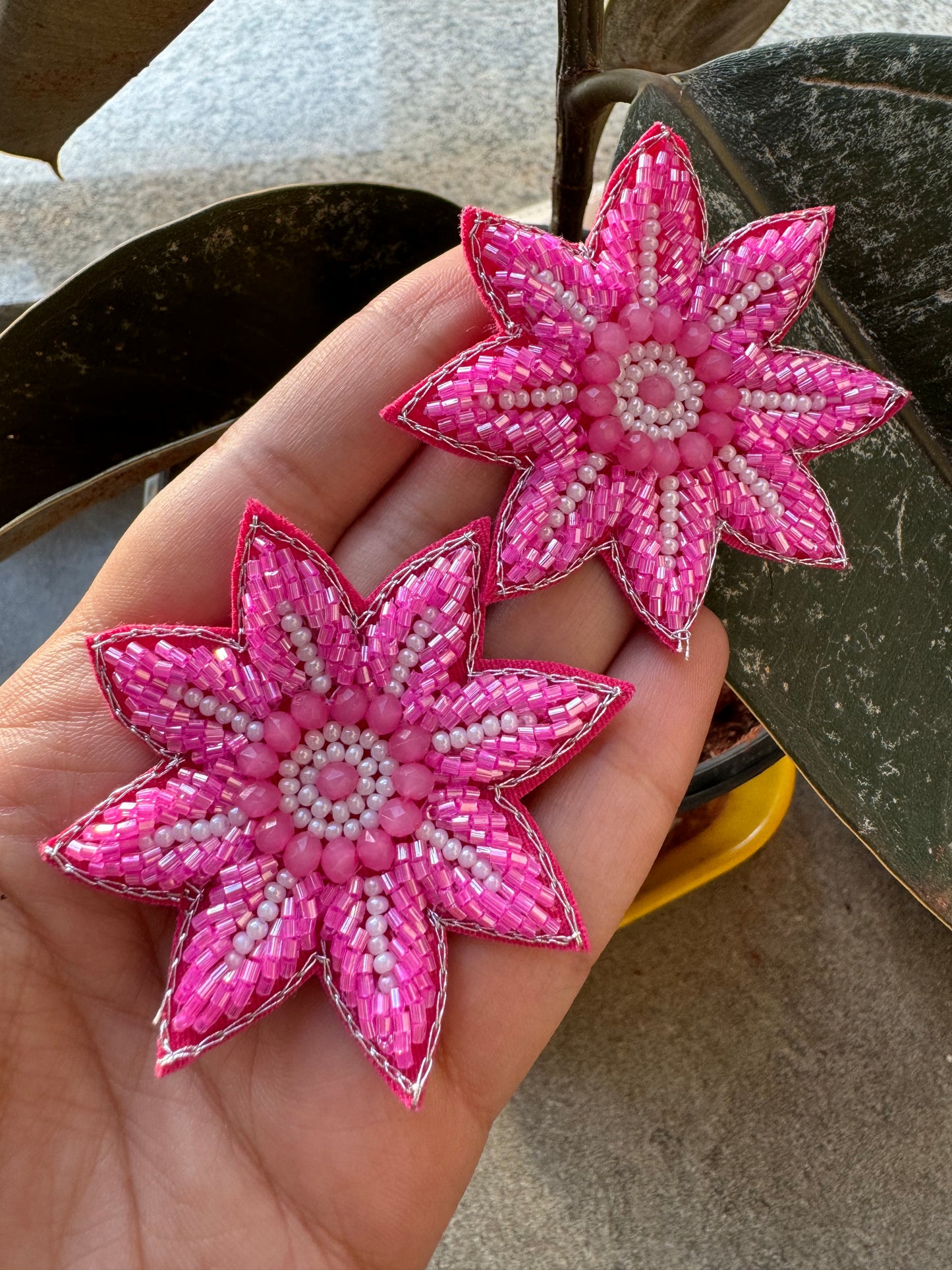 Handmade Beads Flower Studs