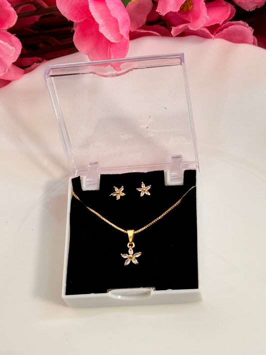 Minimalist Chain & Earrings Combo