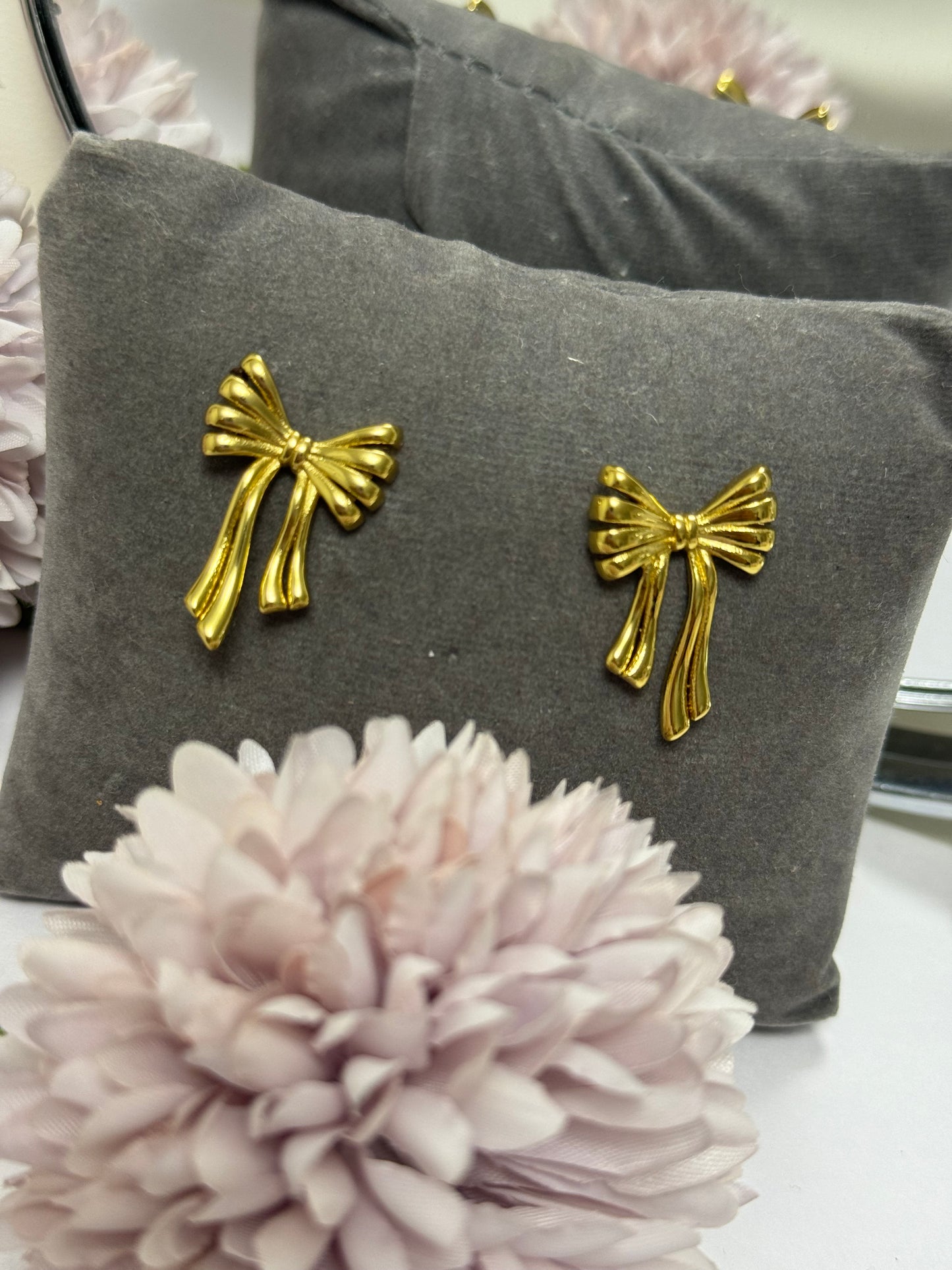 Golden Bow Earrings