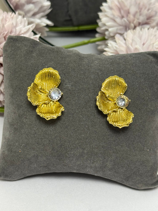 Golden Leaf Studs