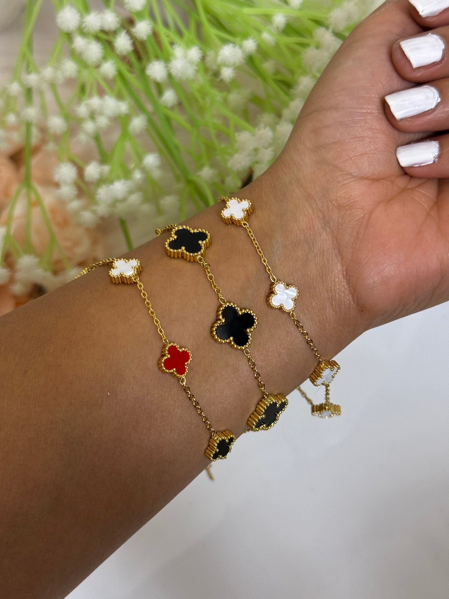 Multi Color Clover Bracelet